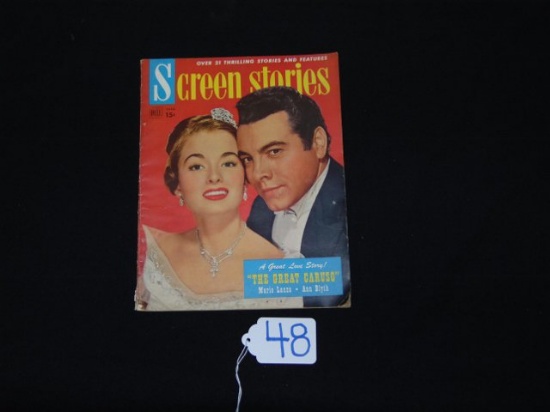 June 1951 Screen Stories Magazine, Mario Lanza & Ann Blyth On Cover