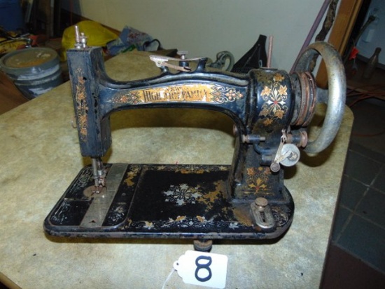 Rare Antique Circa 1890s-1902 New High Arm Family Sewing Machine