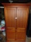 Solid Wood Entertainment Center W/ Yamaha Cinema System, Speakers,