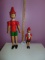 2 Jointed Wooden Pinocchio Figures Made In Italy