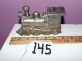 Silver Plated Train Steam Engine Bank