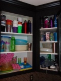 2 Cabinets Full Of Plastic Ware & A Few Stainless Steel Glasses - Local Pick Up Only