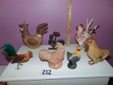 Lot Of 7 Various Decorative Roosters