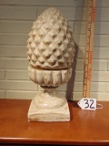 Modern Antiqued Pine Cone Decorative Finial