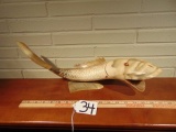 Large Fish Carved From Horn