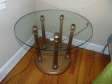 Nice Modern Glass Top End Table - Local Pick Up Only