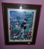 Framed & Matted 1988 Picture & The Gamecock Football Team & Autographed