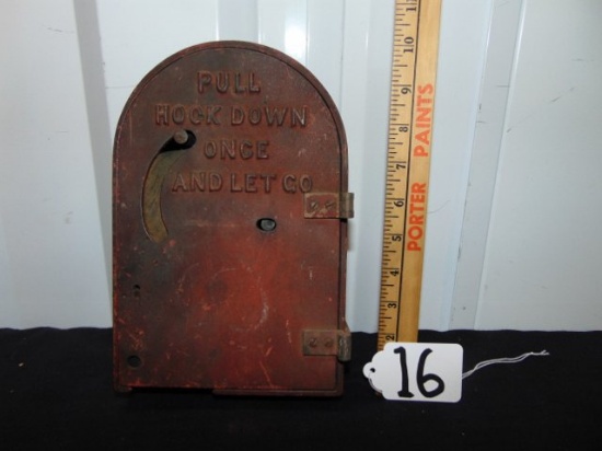 Antique Late 1800s Cast Iron Gamewell Telegraph Fire Alarm Box