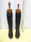 Windsor English Riding Boots & Two 3 Piece All Wood C. H. Hyer Vtg Boot Forms