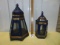 2 Outdoor Pillar Candle Holders