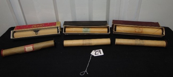 Lot Of 6 Player Piano Rolls From The 1920s-30s