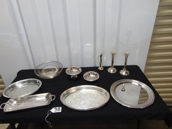 Nice Silver Plated Lot: Wm. A. Rogers, Leonard, Newburyport, P & M Italy, Etc