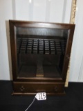 Vtg Solid Wood Silverware Counter Top Storage Cabinet