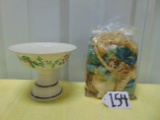 Pedestal Potpourri Dish & Large Bag Of Botanical Potpourri