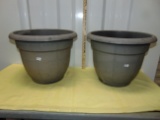 2 Larger Plastic Planters