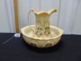 Vtg Wash Pitcher & Basin