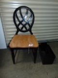 Sturdy Solid Wood Accent Chair & A Hard Plastic Magazine Rack