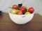 Southwestern Style Pottery Bowl Filled W/ Faux Fruit (office)