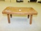Vtg Hand Made Solid Wood Foot Stool