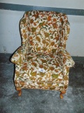 Vtg Upholstered Wing Back Chair (plant) Local Pick Up Only