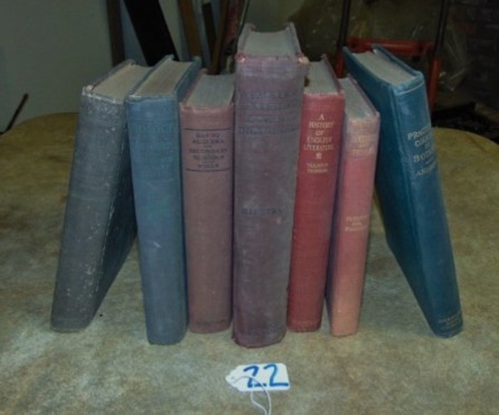 7 Antique School Text Books Dating From 1906-1926