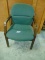 Solid Bentwood Waiting Room Chair W/ Green Upholstery (plant) Local Pick Up Only