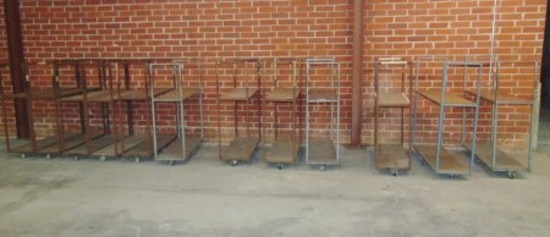 12 Rolling Steel Frame Carts (plant) Local Pick Up Only