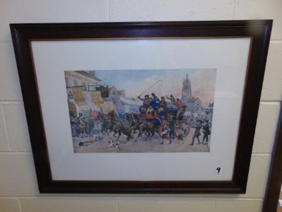 Vtg " The Pickwickians Arrive At Eatanswil " By Ludovici Print(local Pick Up Only)