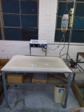 Shirt Prep Table W/ Sapporo S P - 527 Gravity Feed Industrial Steam Iron (plant) Local Pick Up Only