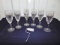 Set Of 6 Crystal Glass Champagne Flutes