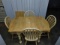 Solid Wood Double Drop Leaf Table W/ Middle Leaf & 4 Matching Chairs (Local Pick Up Only)