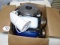 Box Full Of Kitchen Items: Stew Pot, Smaller Pots, Casserole Dish, Electric Can