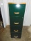 Very Nice 4 Drawer Green File Cabinet
