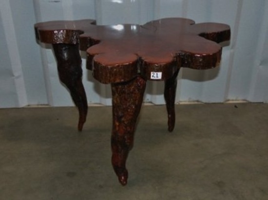 Hand Made Vtg Cypress Tree Table (Local Pick Up Only)
