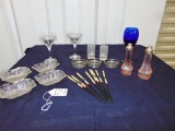 Miscellaneous Kitchen Lot: Nice Chopsticks, Jaegar Meister Glasses, Martini