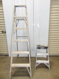 6 Foot Aluminum Painters Step Ladder & A Gorilla 3 Foot Step Ladder