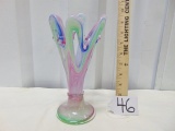Vtg Murano Blown Glass Art Vase