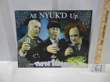 The Three Stooges Drinking Metal Sign 