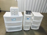 5 Hard Plastic Storage Drawers
