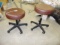 2 Rolling Office Stools W/ Adjustable Height (local Pick Up Only )