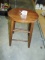 Vtg Solid Cherry Wood Stool (local Pick Up Only )
