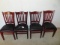 Vtg Set Of 4 Solid Oak W/ Vinyl Seats Chairs (local Pick Up Only )