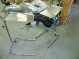 2 Stainless Steel Doctor's Tray Stand W/ Rollers (local Pick Up Only )