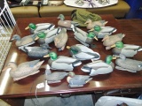 18 Duck Decoys By Green Head & The Army Green Mesh Carry Bag