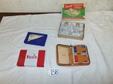 Game Lot: 1 Winston & 1 Camel Advertising Domino Set; 1 Travel Card Set &