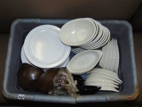 Tub Full Of Restaurant Dishes, Salad Bowls, Oval Dishes, Etc (local Pick Up Only )