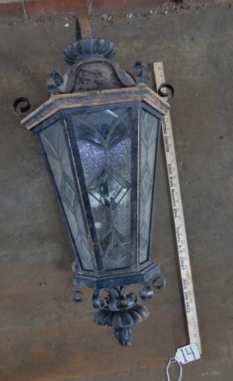 Large Vtg Gothic Wrought Iron Wall Light (LOCAL PICK UP ONLY)