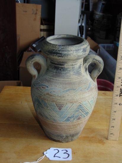 Double Handle Pottery Vase