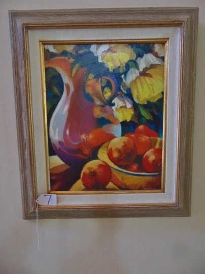 Limited Edition Enhanced Giclee On Canvas " Orange Reflections " By J. Harrison