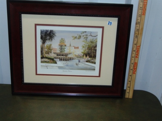 Framed & Double Matted Print " Charleston Welcome " By Ed Emerson